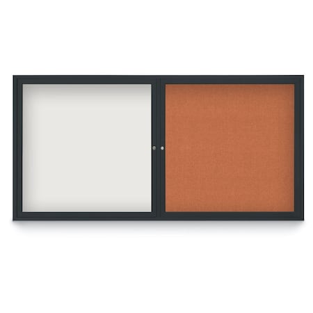 United Visual Products Corkboard, 72"x36", Synthetic Cork/Black UV406PLUS-BLACK-FORBO